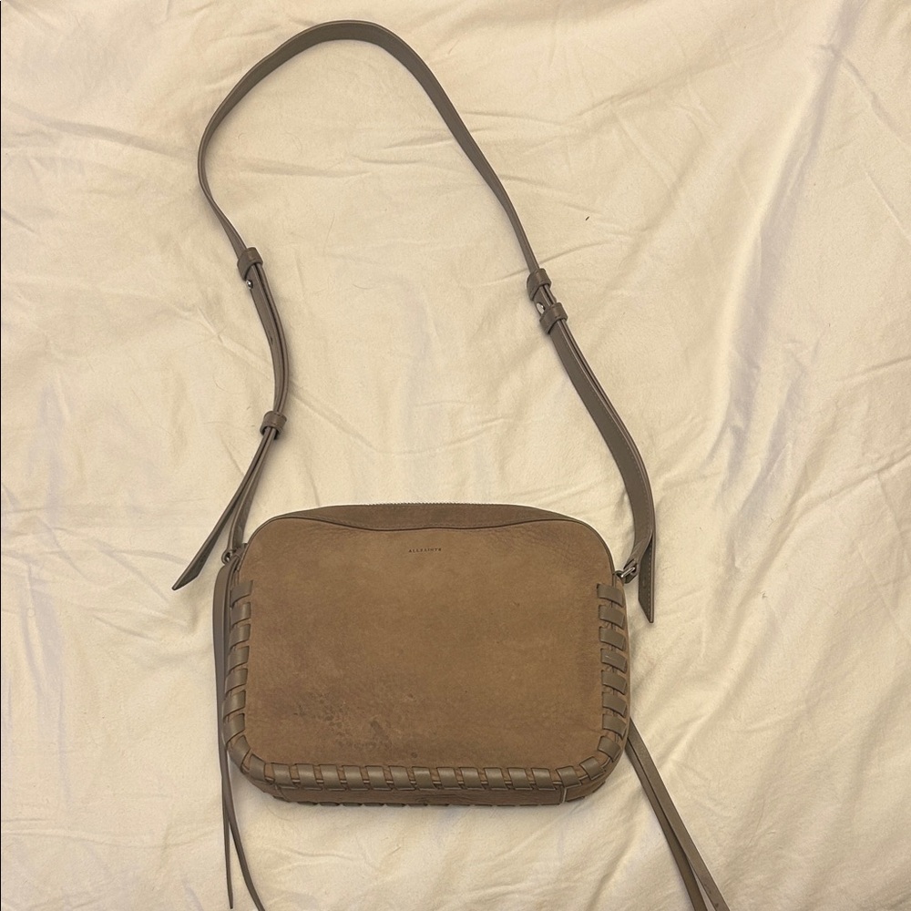 All Saints Tan Leather Bag